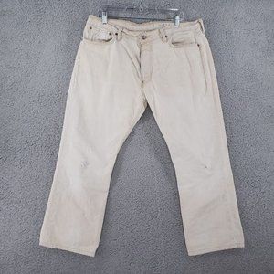 POLO RALPH LAUREN 750 Boot Cut Jeans Mens 36x26 rezised Button Fly 5 Pocket Logo